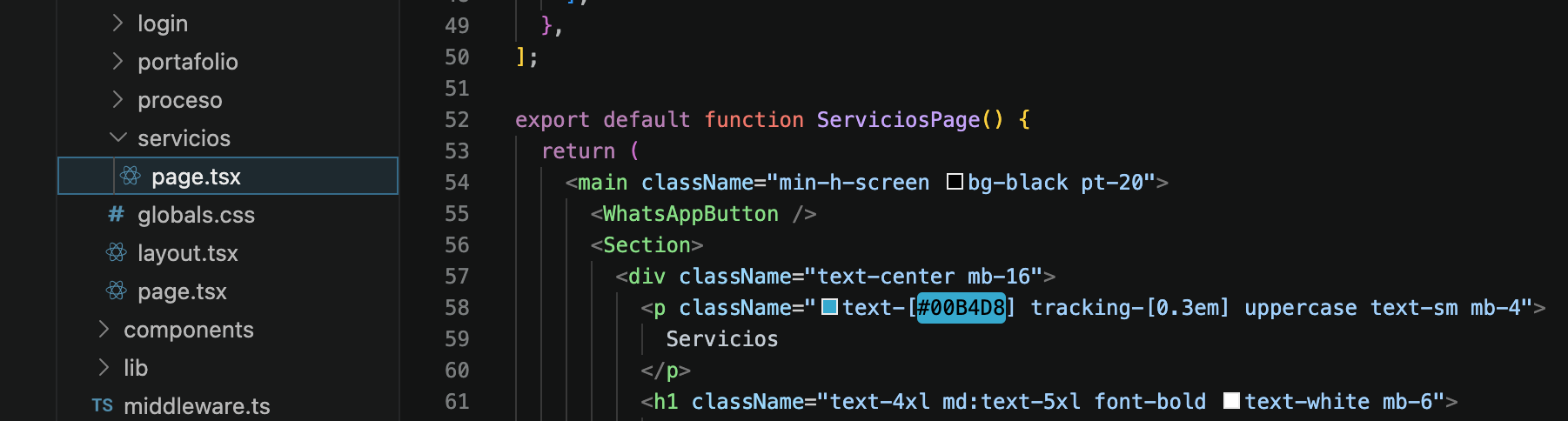 Fragmento de código HTML simple mostrando la estructura básica de una página web con etiquetas de título y párrafo.